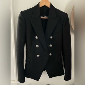 Authentic Balmain Double Breasted Wool Twill Blazer Sz 36